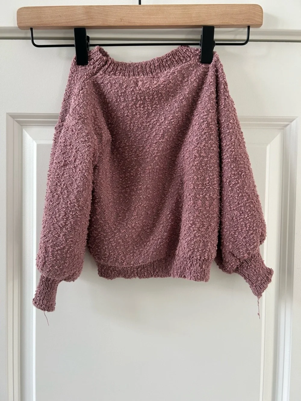 Tullabee Toddler 2/3t Knit Sweater Mauve Balloon Sleeve Cozy - Picture 3 of 5